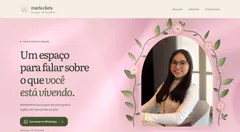 Site publicado da psicóloga Maria Clara da Silva